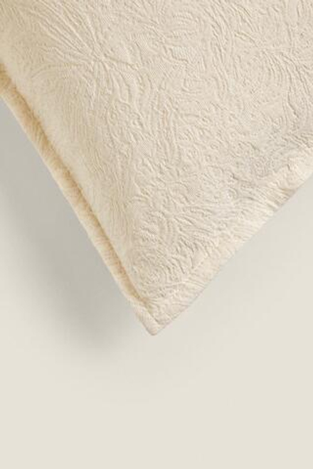 ZARA HOME ЖАККАРДОВЫЙ ЧЕХОЛ ДЛЯ ДЕКОРАТИВНОЙ ПОДУШКИ, ЭКРЮ