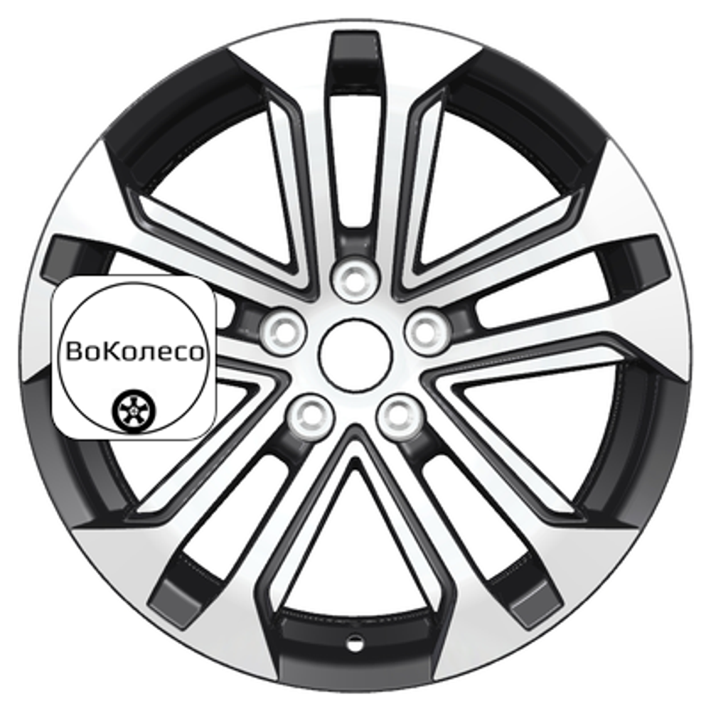 7x18/5x114,3 ET48,5 D67,1 KHW1803 (Sportage) Black-FP Khomen Wheels