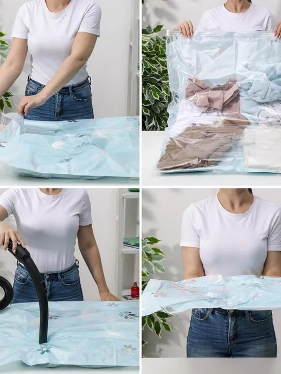 Вакуумный пакет для хранения вещей «Пастель», 70×100 см, с рисунком