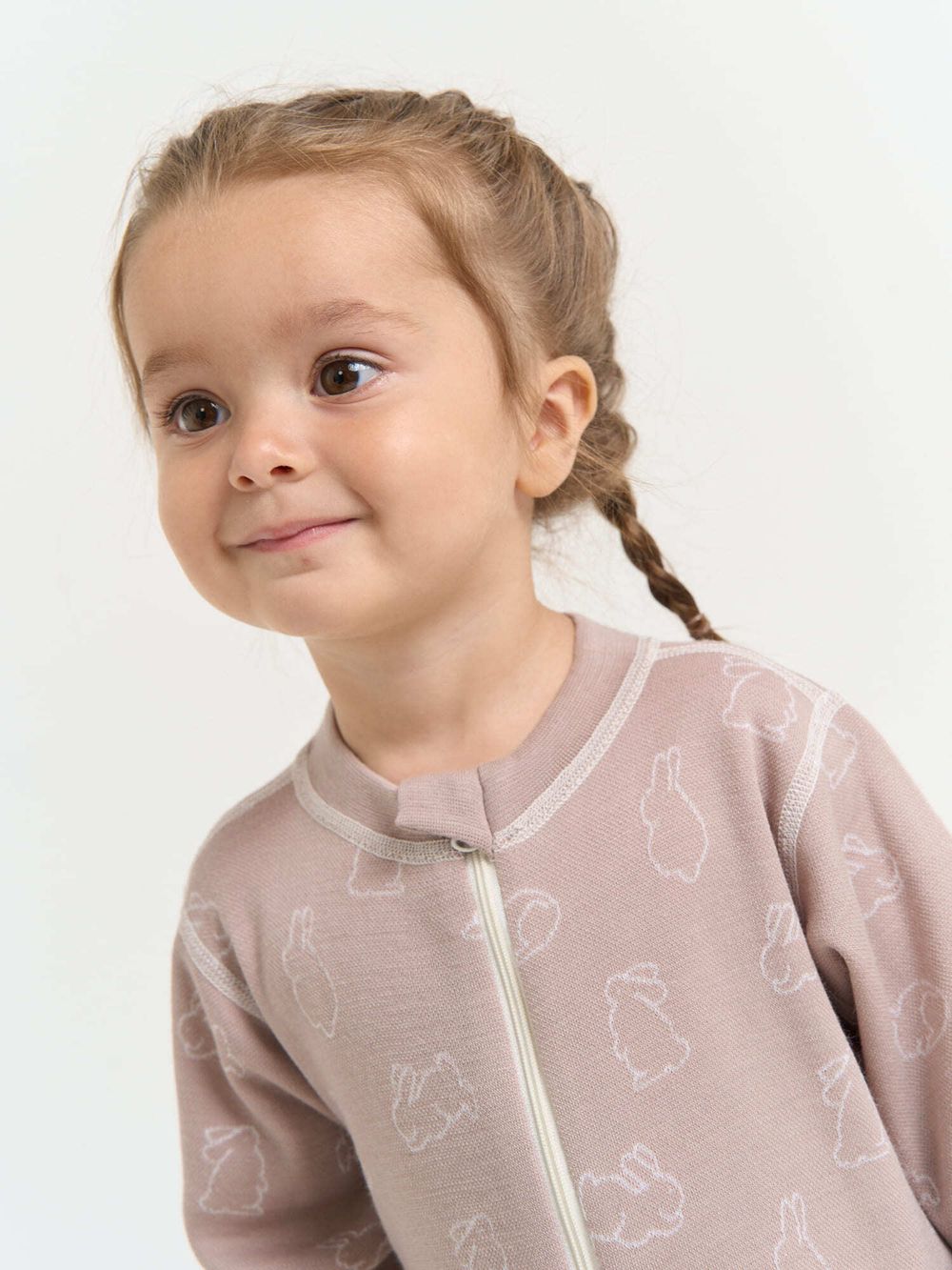 Термокомбинезон с шерстью "Кролики" 0+