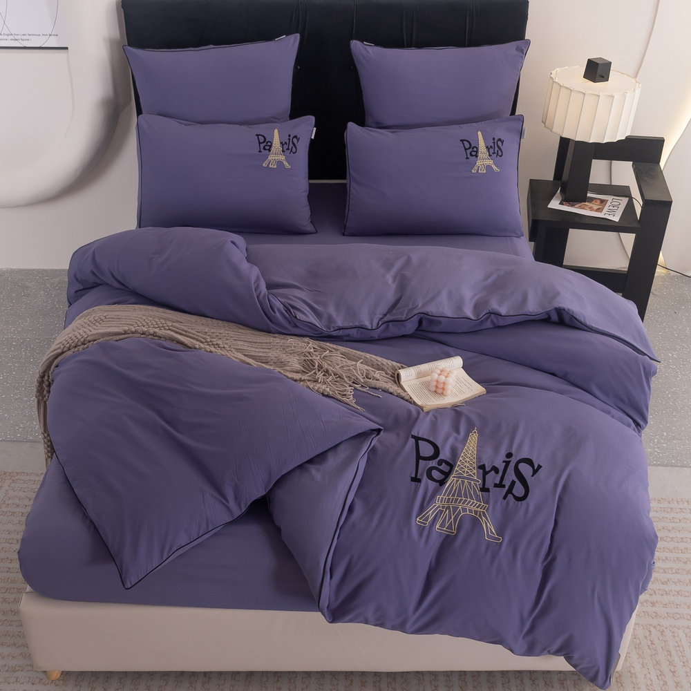 КПБ Mood of Paris на резинке MPR013, Евро, 4 наволочки, простынь 160*200*35