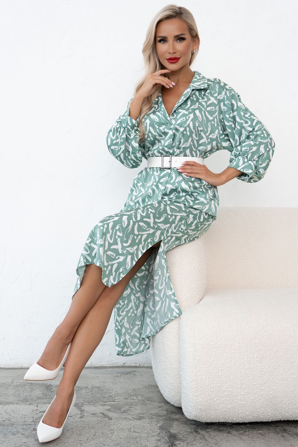 Платье Делиса (фисташка)-52р-р Р11-1191/11 Nikol