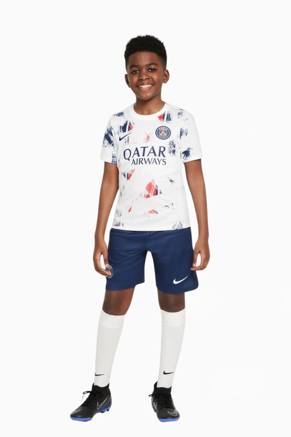Футболка Nike PSG 24/25 Pre-Match Junior - белый