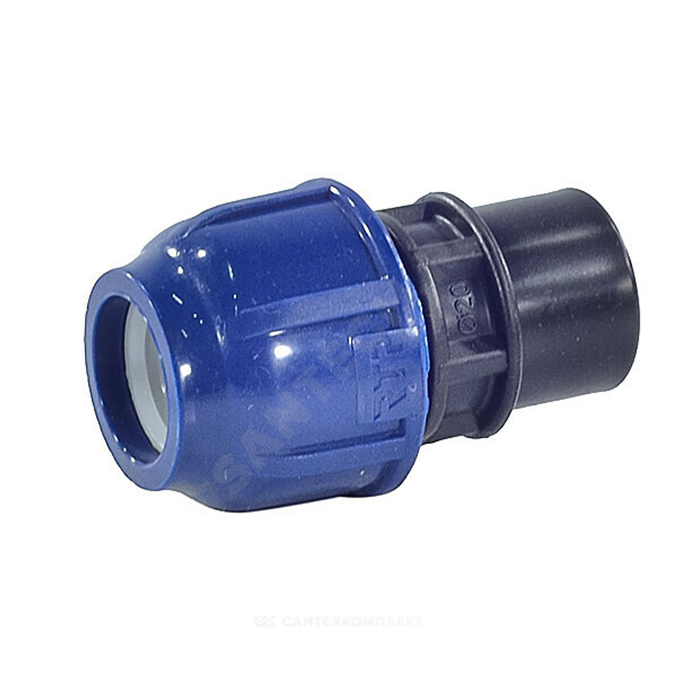 Муфта компрессионная ПЭ Дн 20х3/4" ВР Ру16 RTP (РосТурПласт) 11479