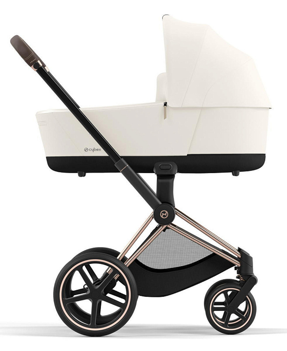 Коляска 3 в 1 Cybex Priam IV Rosegold complete и автокресло Cloud T i-Size Cozy Beige Plus Off White