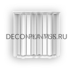 Накладки Дюра Прямоугольные 80мм - 001 Белый (в наборе 2 вн, 2нар, 2соед, 2загл)