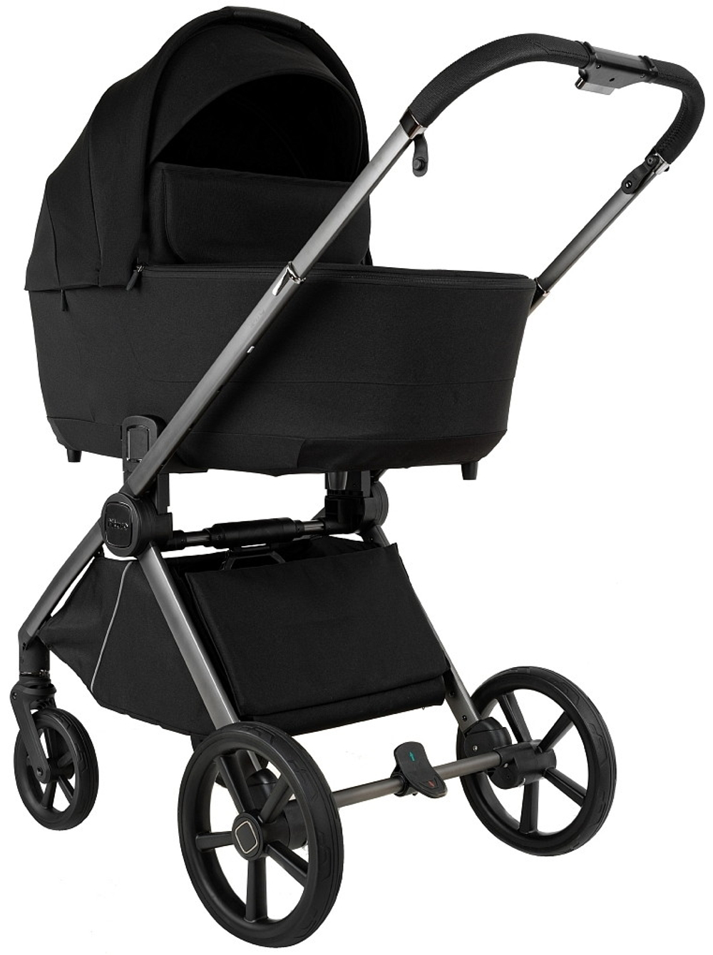 Детская коляска Pituso Teffy 3 в 1 с автокреслом Santiso Pro Black Caviar Black/Graphite