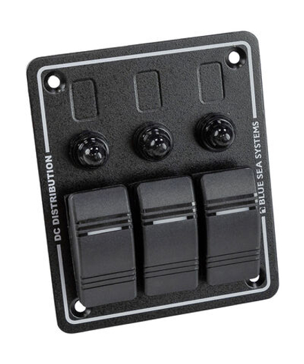 Панель бортового питания 3 переключателя, с автоматами