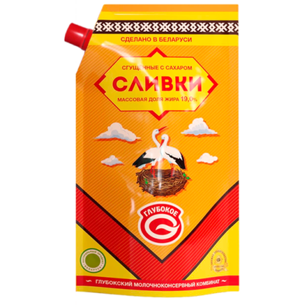Сливки сгущенные с сахаром Глубокое 19% 280 гр