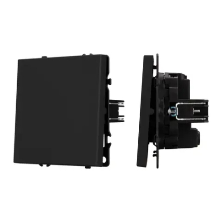 Механизм выключателя одноклавишный перекрёстный SWT-NOBE-MKX1-SFPL-BK (230V, 10A) (Arlight, Черный оникс) 054249