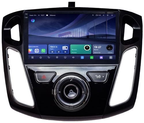 Магнитола для Ford Focus 3 2011-2019 (поддержка автопарковки, черная) - Kuberg QLed+2K, Android 14, TS105, Быстрейшая, CarPlay, SIM-слот