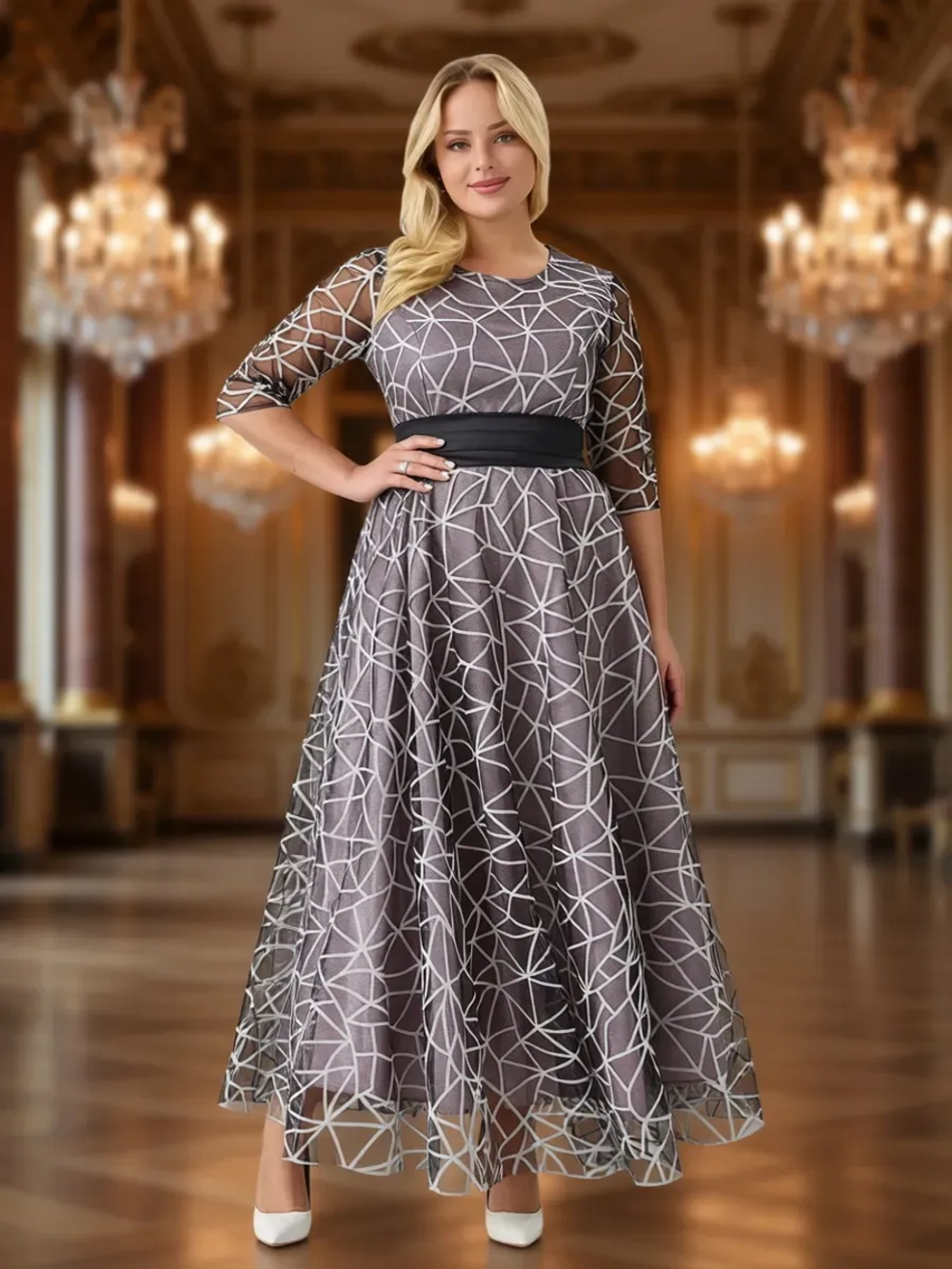 Платье вечернее блестящее