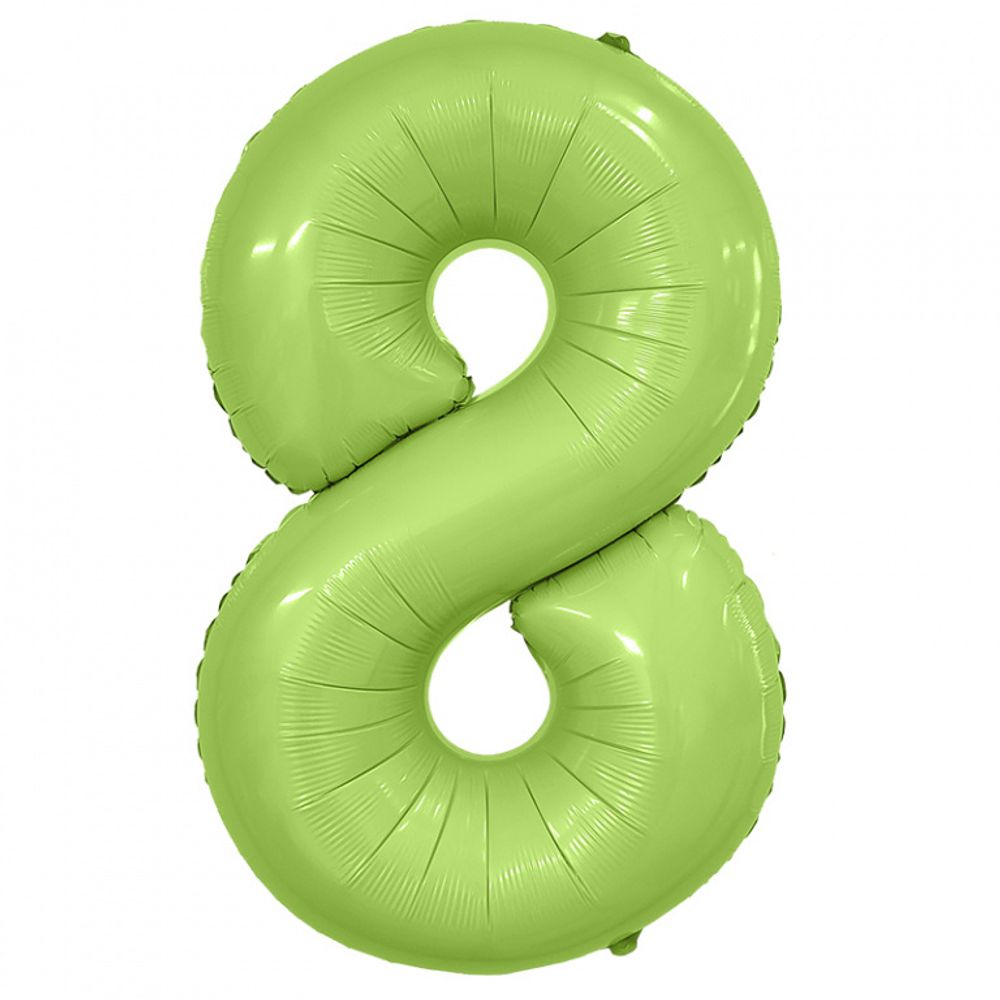 Agura Шар 40" / 102 см "Цифра 8" сатин Фисташка Slim (БГ-60) 