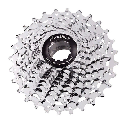 Кассета 11 скор MICROSHIFT, 11-25T, на AL пауке, хром. покрытие.