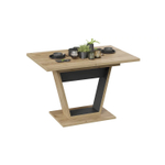 Стол кухонный обеденный раздвижной Дуб Крафт Серый/Серый Графит, Гавана Тип 1, 120х80х75,5 см