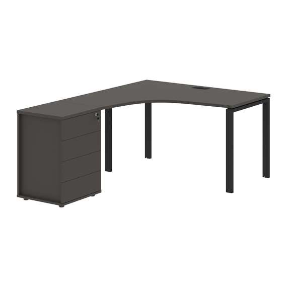 Стол эргономичный с тумбой EUCET 1318(L)  1360х1880х750 EDIS