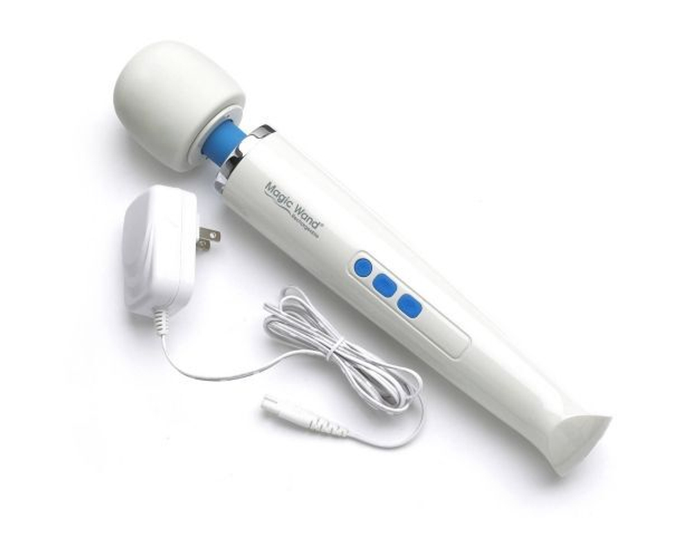 Беспроводной вибромассажер Magic Wand Rechargeable(аналог) (Цвет: белый)