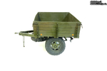 Single-axle flatbed trailer 755. Scale 1/10