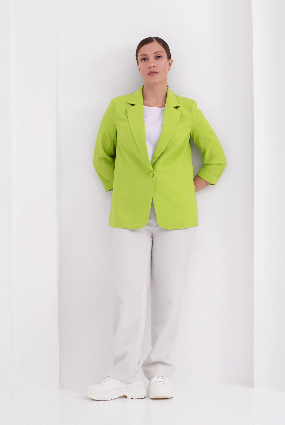 Брюки женские 4560А, молочный #513Мол024560А