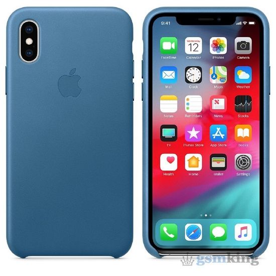 Leather Case iPhone X/XS Cape Cod Blue «Лазурная волна»
