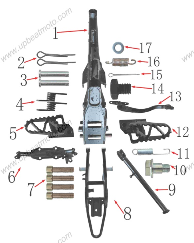 Запчасти B к питбайку Motax CRF 125