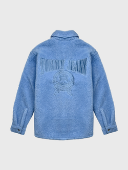 Куртка-шерпа Tommy Jeans Solid Overshirt Pearly Blue