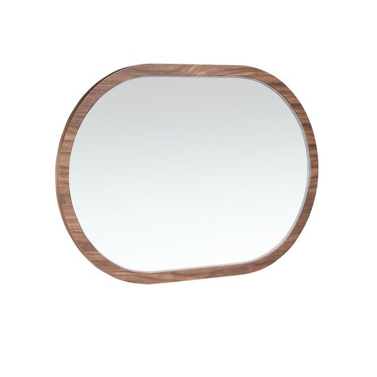 Овальное настенное зеркало 3295 из орехового дерева