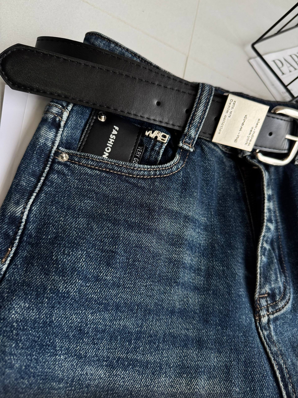 Брюки джинсовые жен. 2202 син.