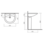 УМЫВАЛЬНИК SANITA АТТИКА 55