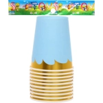 Стакан бумажный 0,2л в наборе 10 шт «Праздничный день», голубой