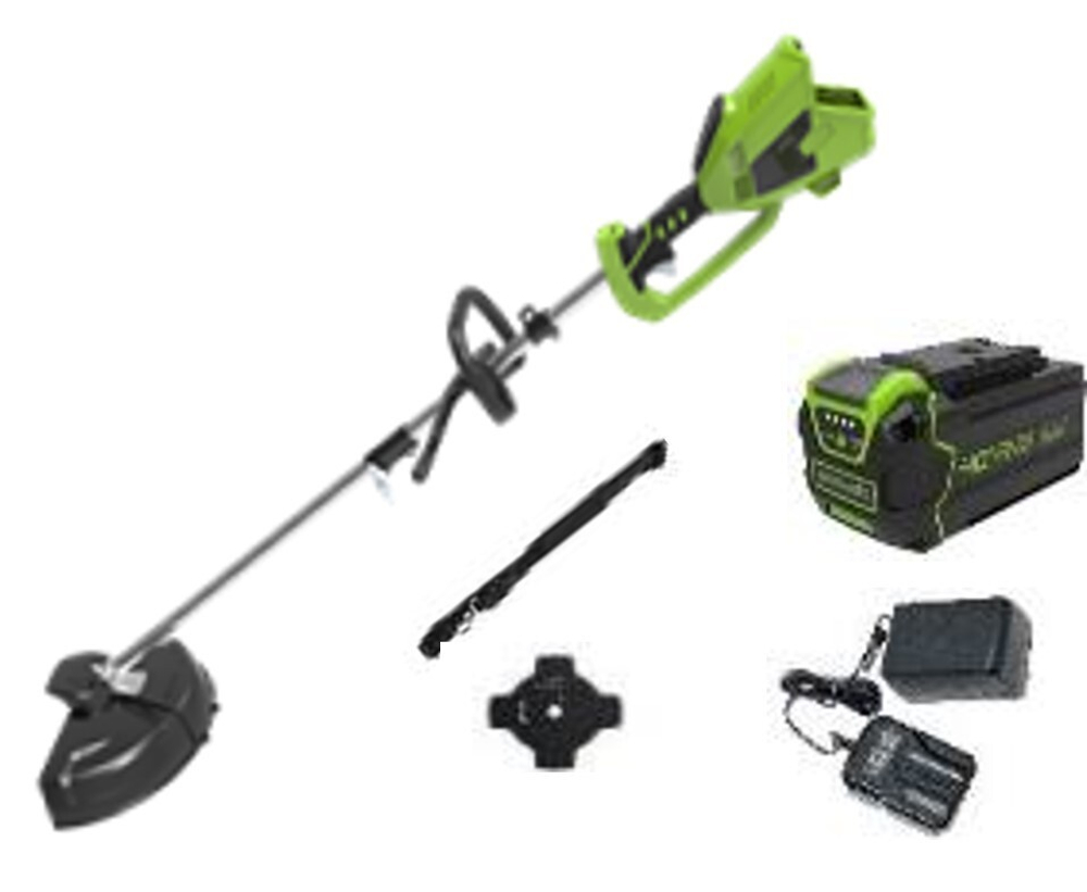 Триммер аккумуляторный Greenworks Арт. 1301507UB, 40V, 40 см, бесщеточный,с 1хАКБ 4 Ач и ЗУ