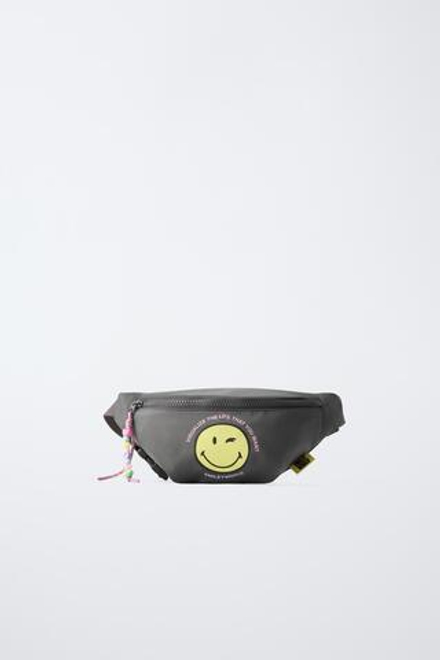ZARA ПОЯСНАЯ СУМКА SMILEYWORLD®, ЧЕРНЫЙ