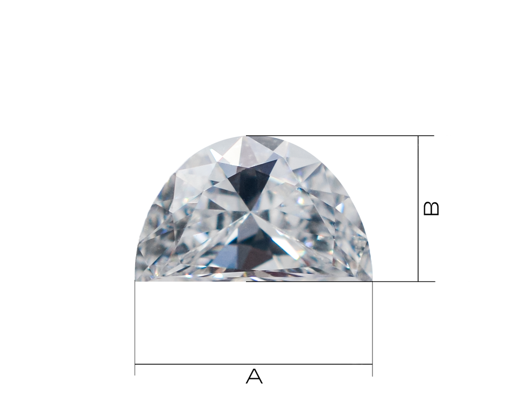 Лабораторно-выращенный бриллиант полумесяц (пара) 0.730 ct