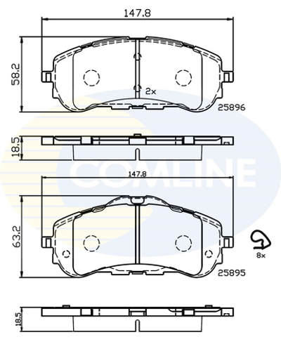 COMLINE - CBP32232-CML - Brake Pad Set, disc brake