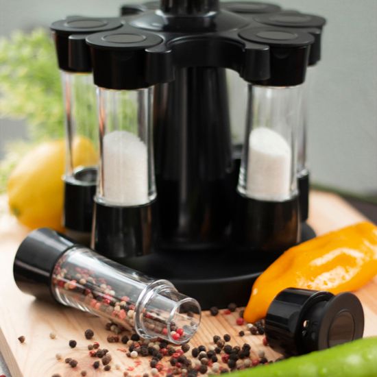 Набор ёмкостей для специй 8 шт. Kamille КМ-7051 на круглой подставке