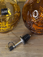 Набор декоративных бутылок для масла с дозатором "Олива" коричневые от J-LINE