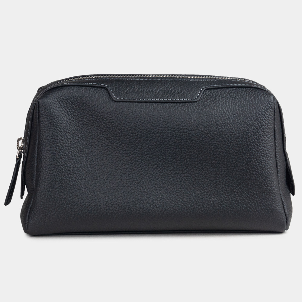 Несессер Trapèze из кожи теленка, черного цвета