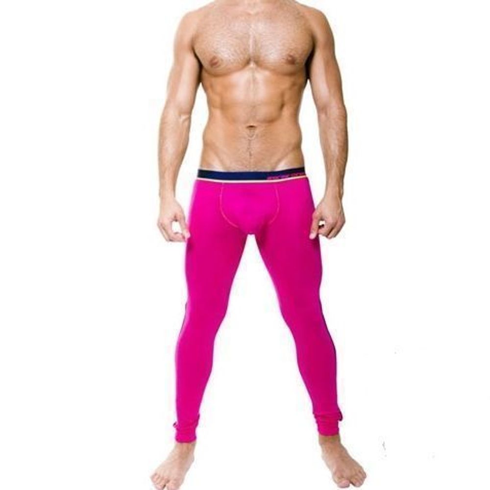 Мужские кальсоны розовые Andrew Christian Long John Glow  Pink    AC89