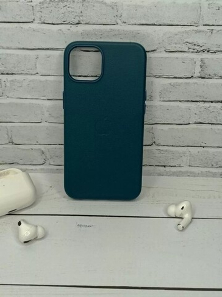 Кожаный чехол Leather Case iPhone 13, Indigo Blue ИНДИГО
