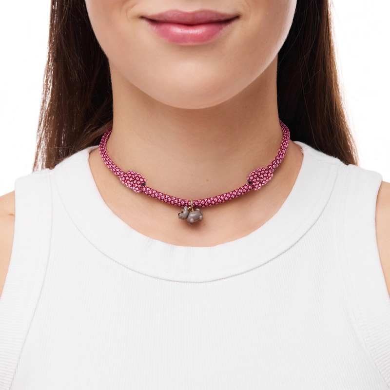 Колье Мой Любимый Пушистик на Паракорде – Серый кот