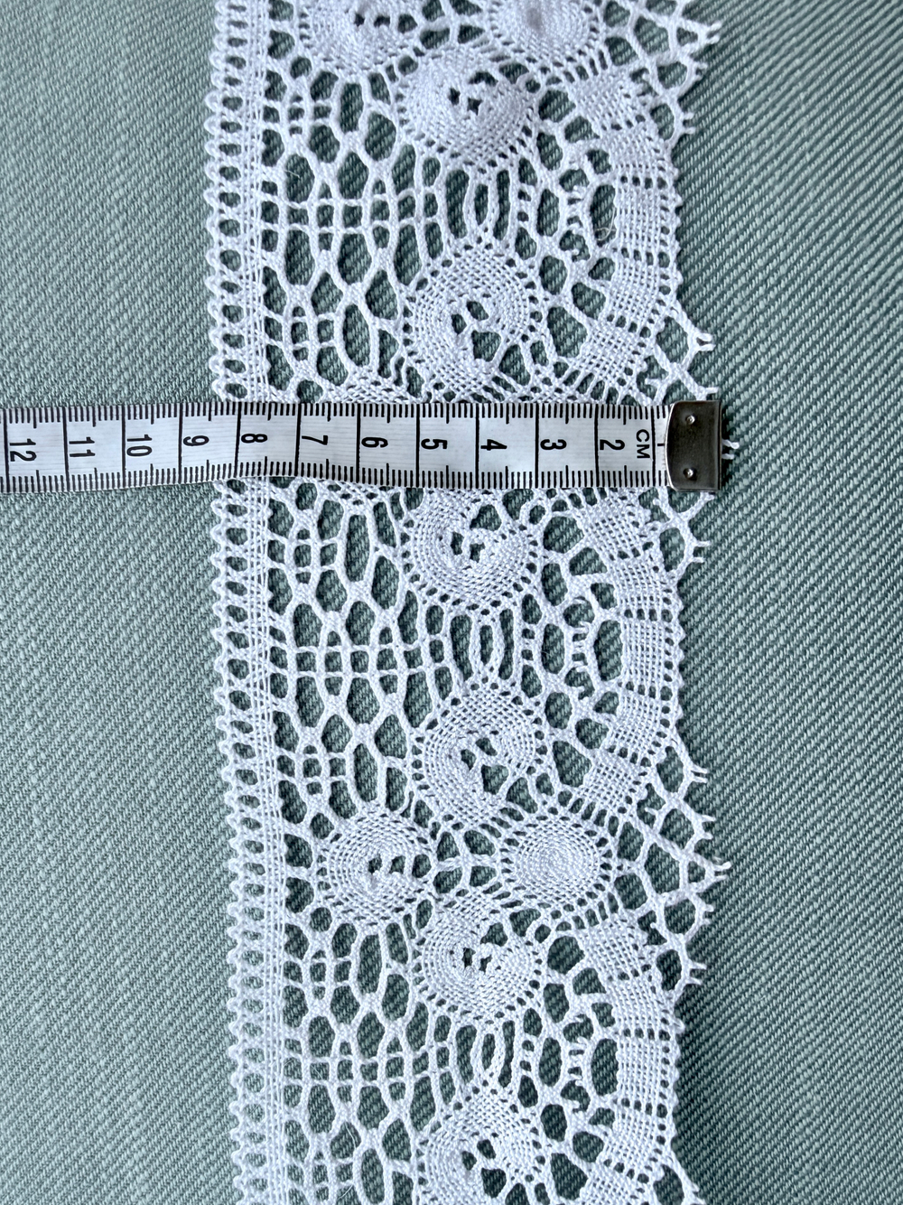 Кружево натуральное однотонное 100% хлопок ш-8см Италия