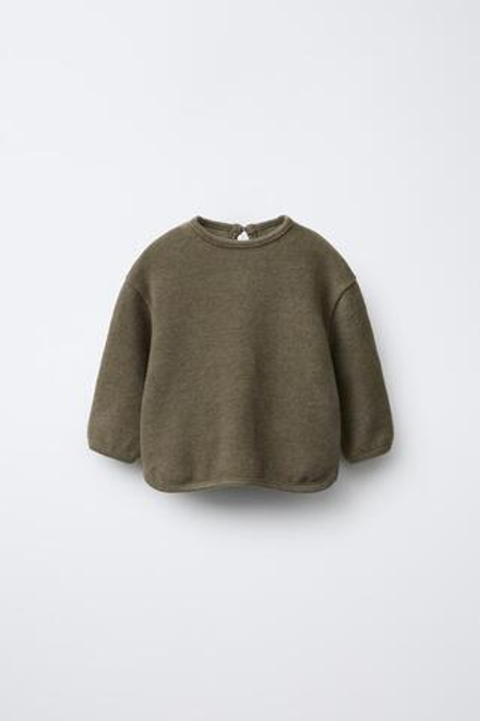 ZARA ФУТБОЛКА SOFT TOUCH, ХАКИ