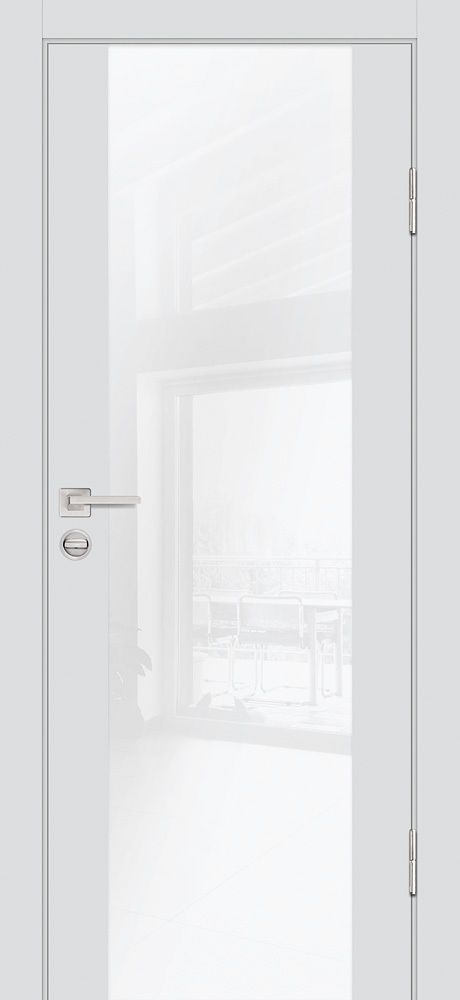 Дверь P-7 / Цвет Агат / белоснежный лакобель / Двери PROFILO PORTE
