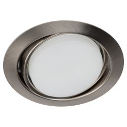 KL35 А SCH Светильник ЭРА под лампу Gx53 поворотный, 220V, 13W, сатин хром | Встраиваемые светильники Для ламп GX53