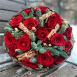 ❄ Красный с золотом | Баланс полушарий — новогодний букет