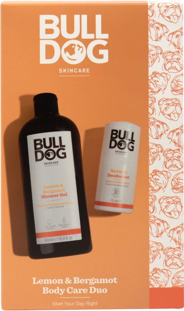Bulldog гель для душа для мужчин 500 мл + ролл-на дезодорант 75 мл Lemon &amp; Bergamot Body Care Duo