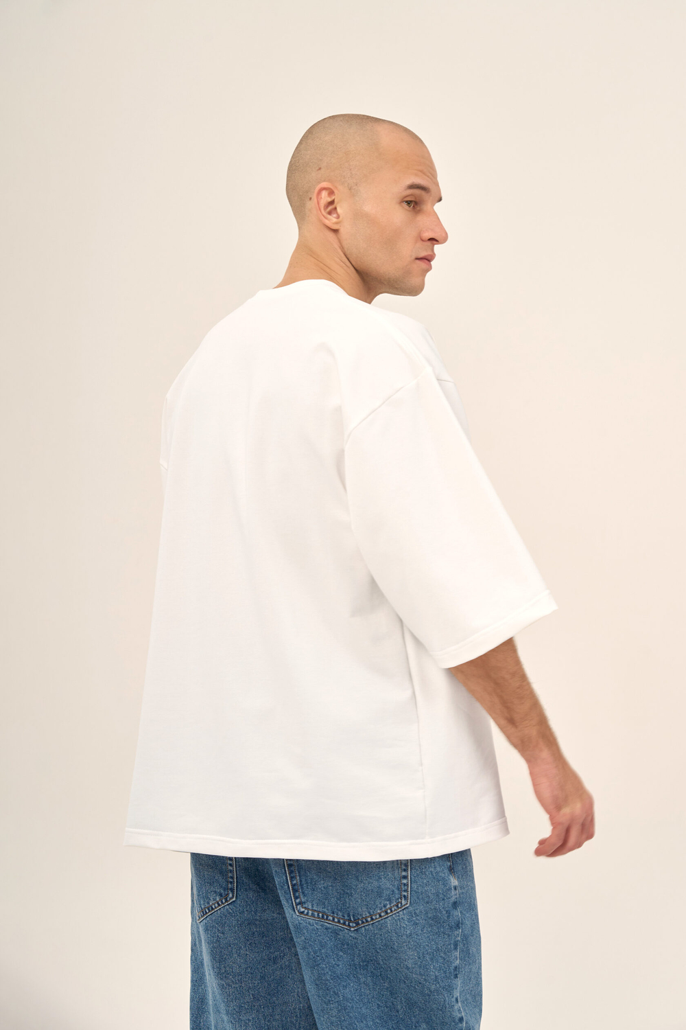 Футболка KUL'TURA "HYPERSIZE GOTH LOGO K" Молочный