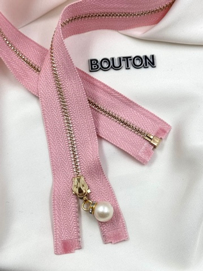 Молния розовая золото матовый жемчуг