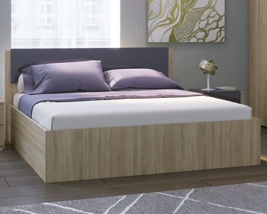 дуб сонома / графит глянец