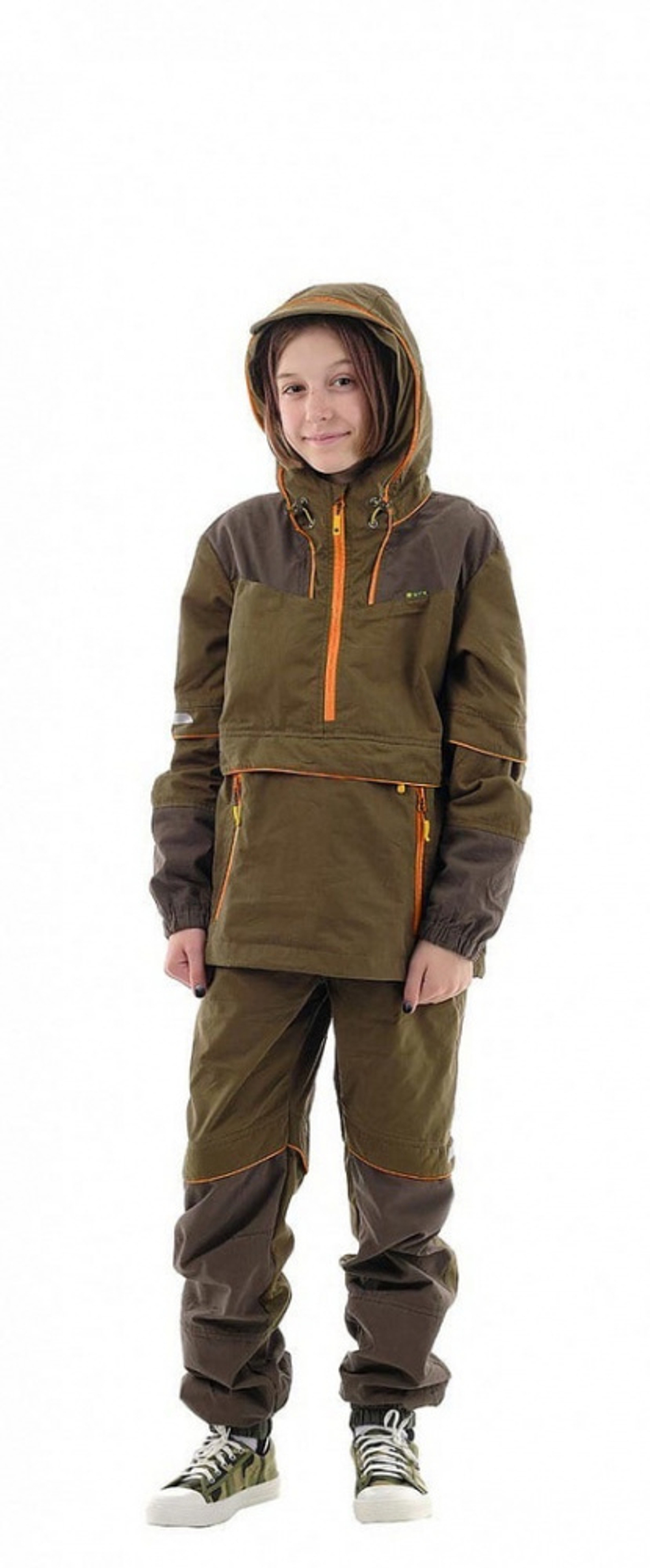 Костюм противоэнцефалитный «Элит Барьер» для детей (хаки/оранжевый)